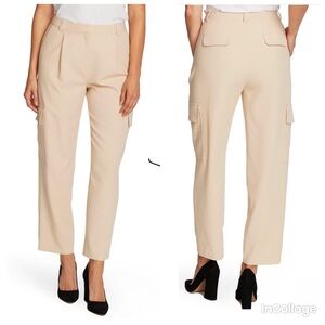 NWT Vince Camuto Cargo Detail Textured Twill Pants
